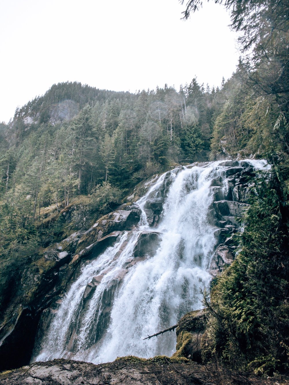 Waterfall hike in Squamish BC Canada