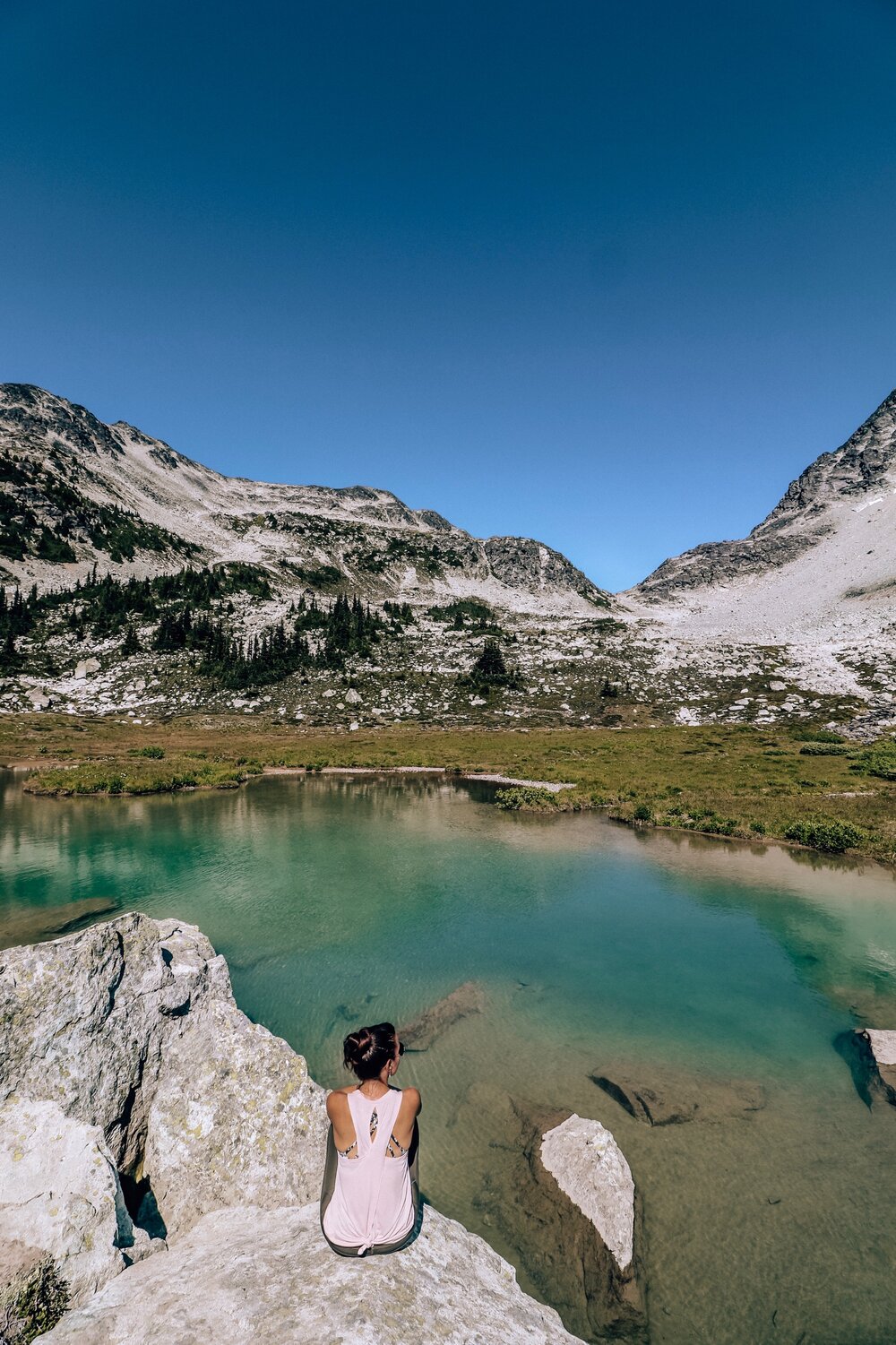Whistler alpine meadows and lake hikes