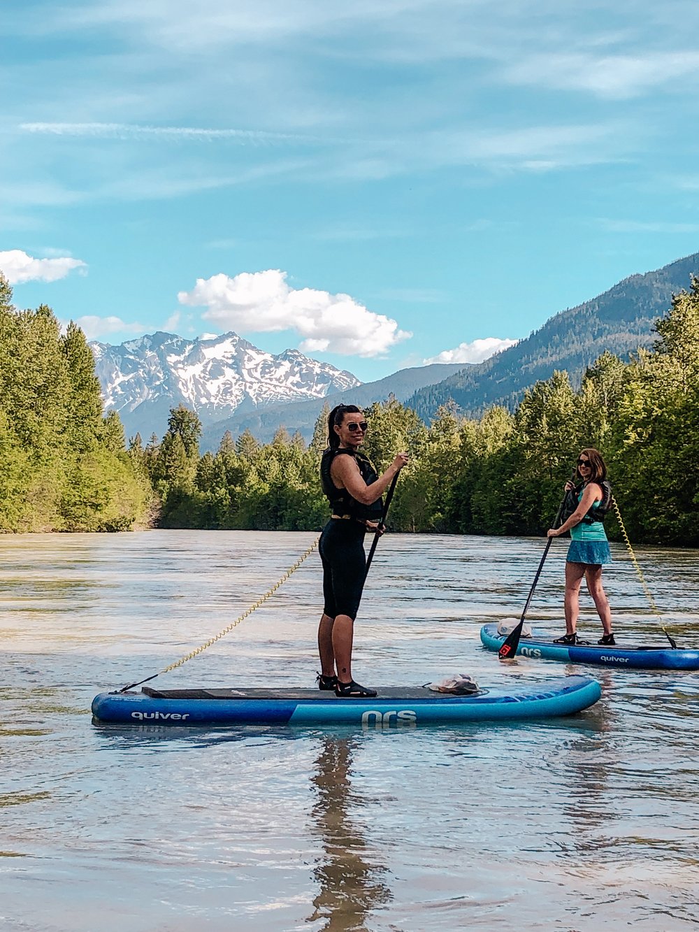 River stand up paddling in Whistler