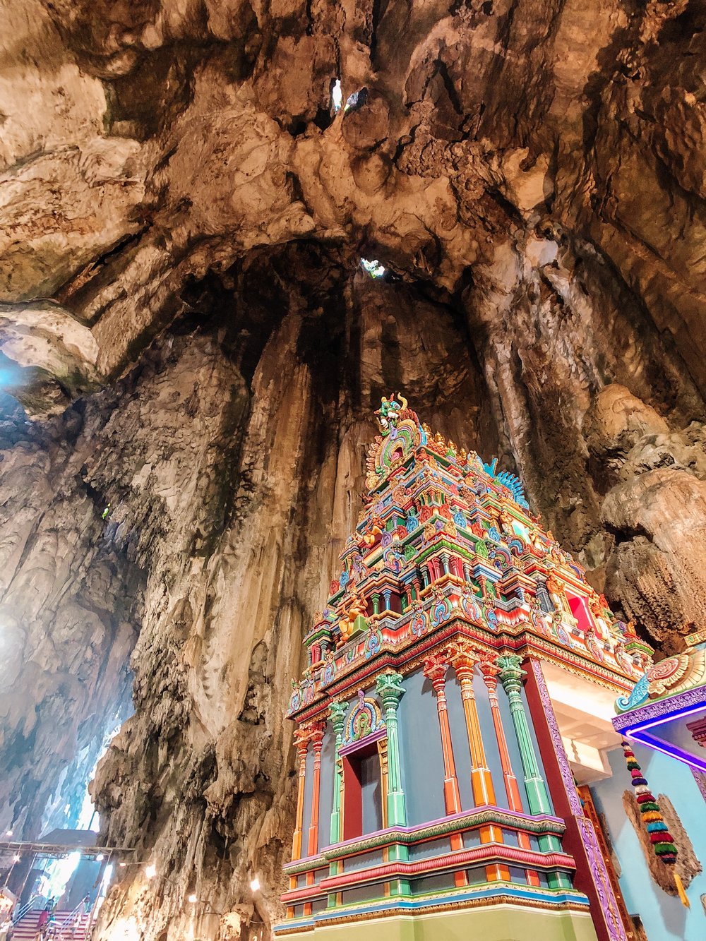 Colourful temples inside Batu Caves Malaysia
