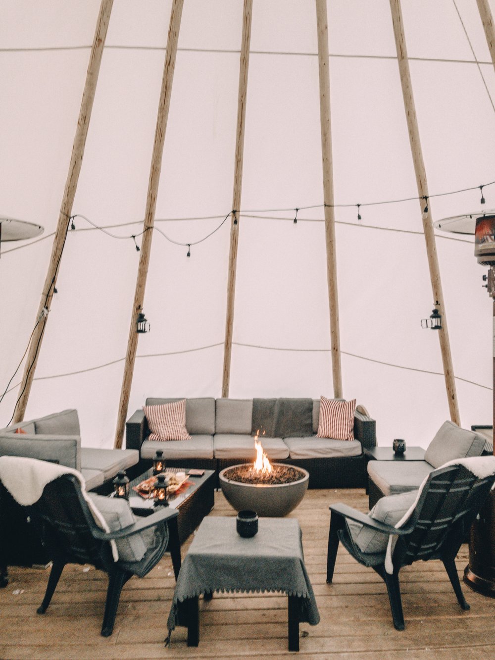 Whistler teepee interior