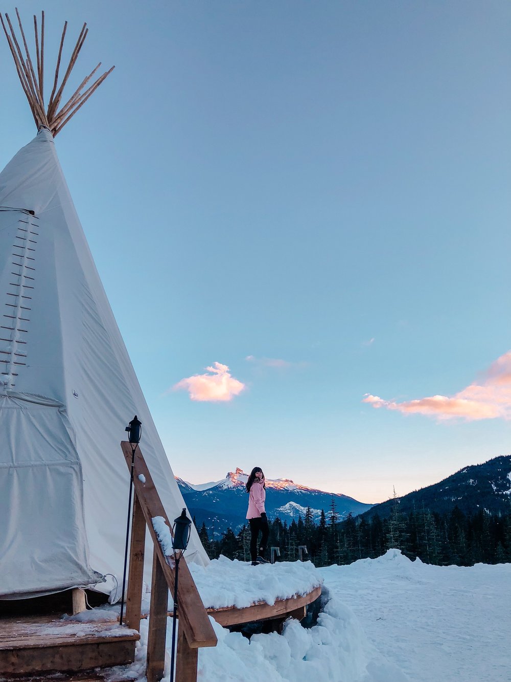 Blacktusk Mountain views from Whistler teepee