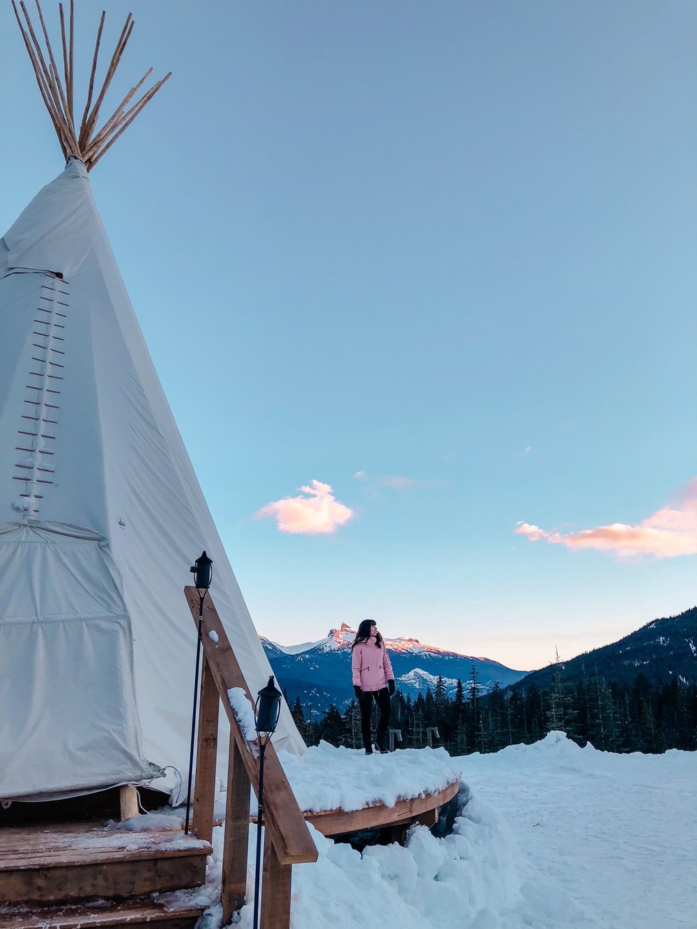 Whistler alpine glow from teepee