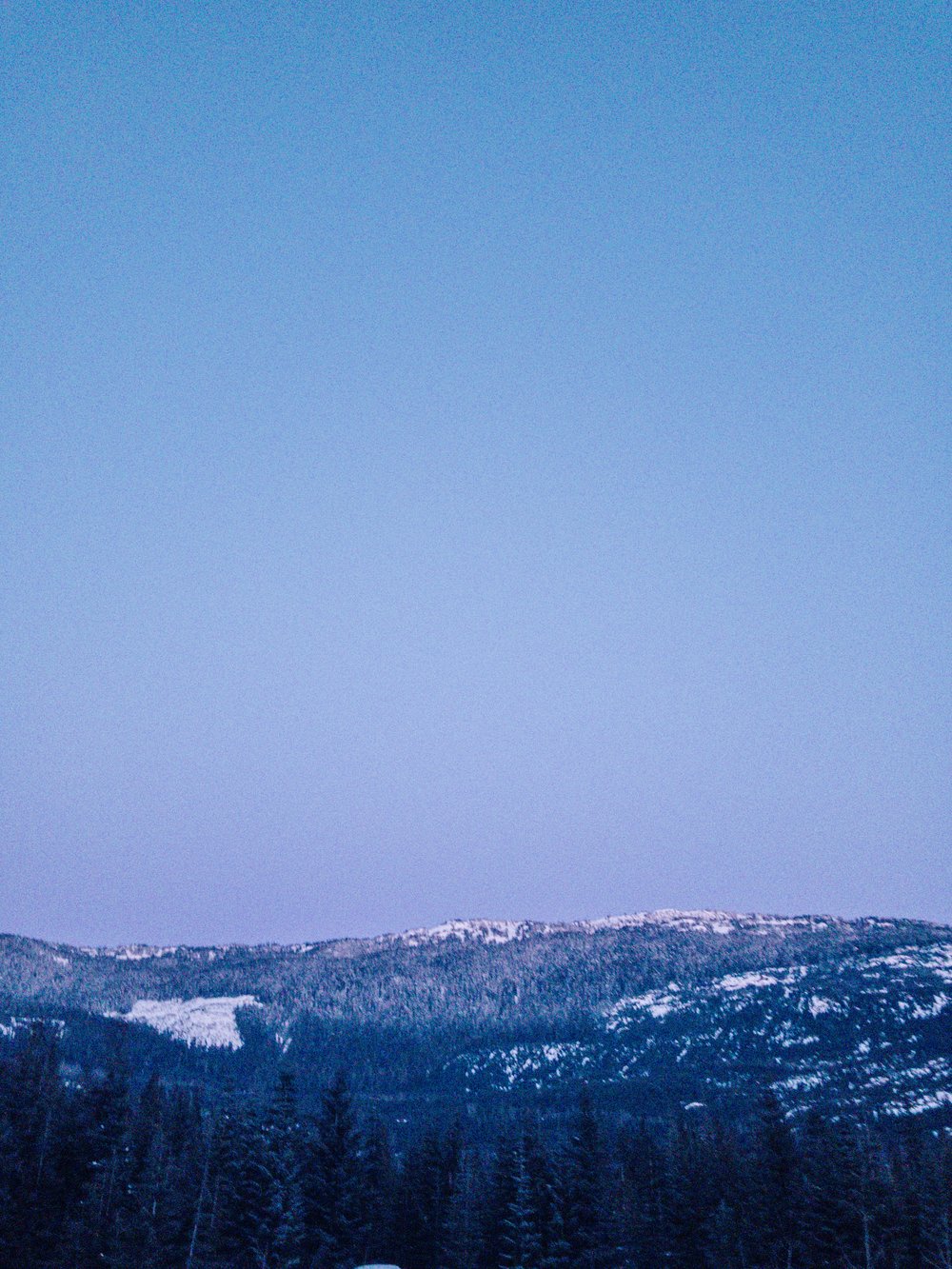 Alpine glow on Whistler mountain range