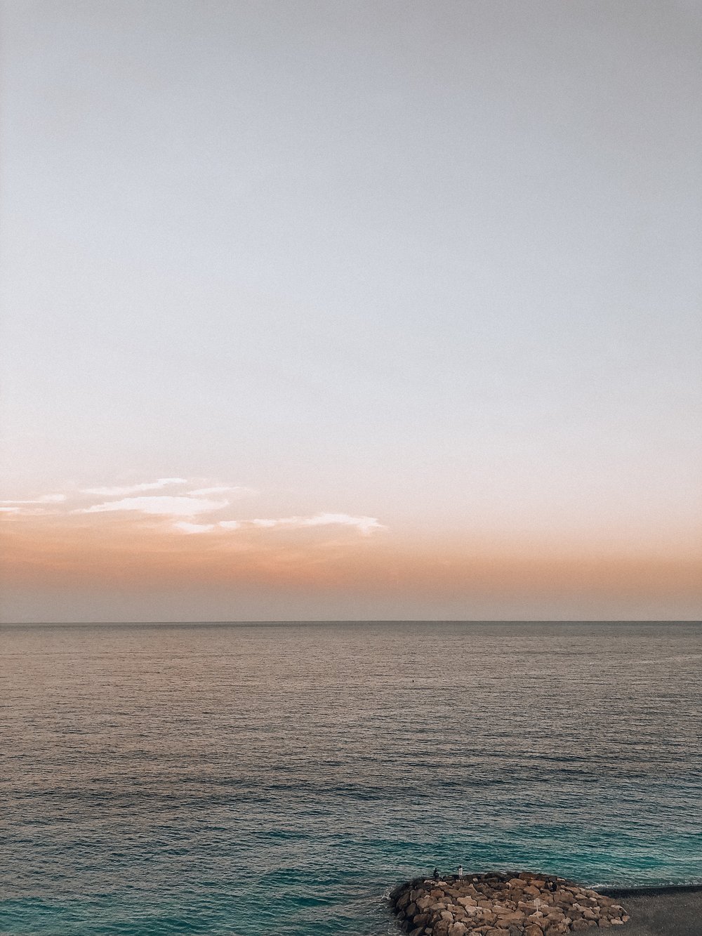 Sunset at Nice Beach, France