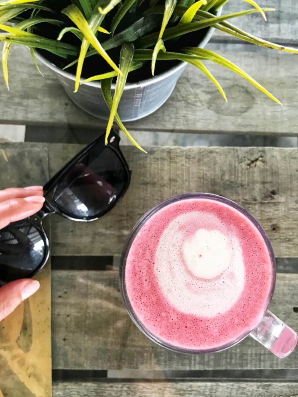 Vegan Beetroot Latte at Crate Cafe