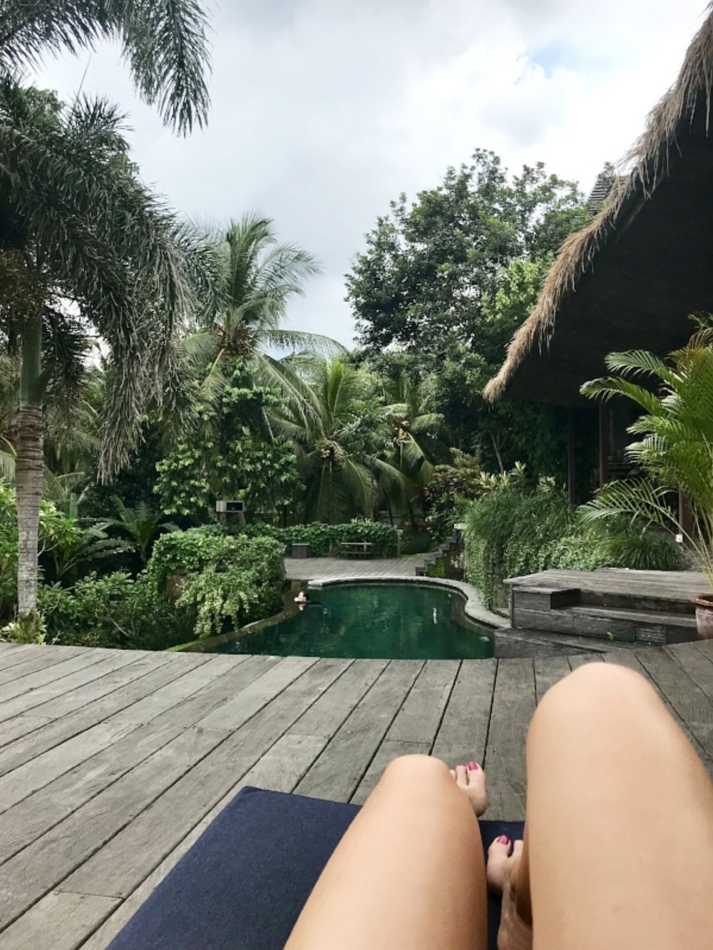 Pool views at Soulshine Hotel + Yoga Retreat
