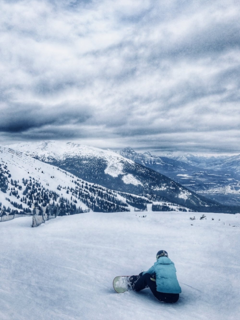 The incredible views while skiing at Marmot Basin