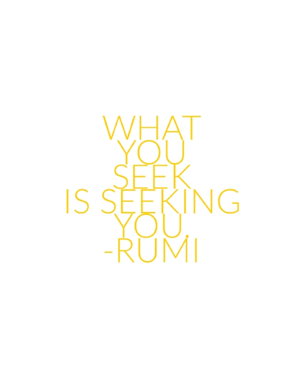 What You Seek Rumi Quote